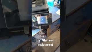 Replacing toner cartridge in HP color LaserJet Pro MFP M177fw [upl. by Nishi]