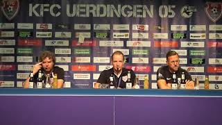 Uerdingerblock KFC Uerdingen  SG Sonnenhof Großaspach Pressekonferenz [upl. by Abert]