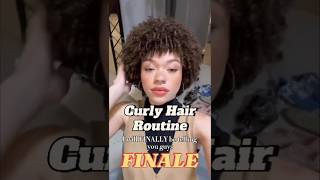 STEP 5 CURLY HAIR ROUTINE 5 of 5  curlyhair curly beauty beautytips blackhair 3c 4a [upl. by Etteuqaj]