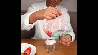 Strawberry DNA extraction experiment [upl. by Laehplar]