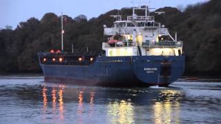 Clay Ship Entering Fowey Docks [upl. by Wasson]