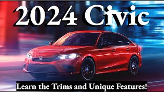 2024 Honda Civic Trims Key Features and More [upl. by Arber]