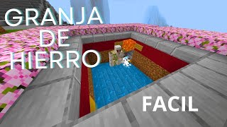 Granja de Hierro eficiente 5x5 Minecraft Bedrock [upl. by Eelarol]