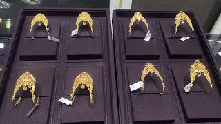 22ct gold aravanki designs with weightAravanki modelsKotha bangaru lokamGold jewellery [upl. by Airlie]