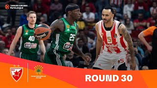 ZvezdaPanathinaikos  Round 30 Highlights  202324 Turkish Airlines EuroLeague [upl. by Surtemed]