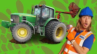 Big Green Tractor for Kids  Handyman Hal rides Tractors for Toddlers [upl. by Meridith471]