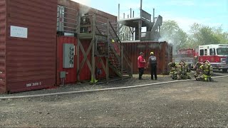 Getzville Rapid Intervention Training teaches firefighters how to rescue their own [upl. by Ettelloc]