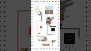 Simple Soil Moisture Sensor Circuit Diagram Easy DIY Electronics Guide shortsfeed shorts [upl. by Yrreiht]