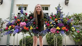 How To Make A Large Pedestal Arrangement WEDDING FLOWERS CHURCH FLOWERS [upl. by Eisoj]