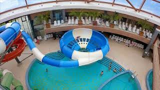 Tornado WaterSlide at Nymphaea WaterPark Oradea Romania [upl. by Reggis372]