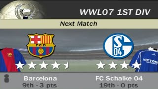 FIFA 07  WWL 07 1st Division Week 3 Match 3  Barcelona vs FC Schalke 04 AI vs AI [upl. by Jolda]