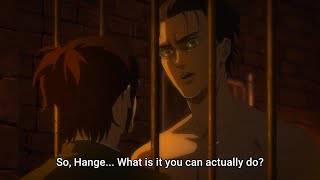 Eren Scares The ht Out of Hange Eren was about to Transform on Her  Attack on Titan Season 4 [upl. by Thane]