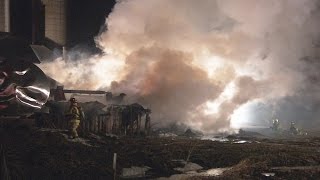 Barn fire breaks out at WNY dairy farm [upl. by Walden]