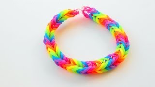 Tutorial na bransoletkę Rainbow Loom  fishtail [upl. by Blumenfeld545]