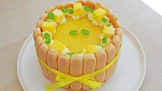 🥭🥭 NO BAKE Mango Mousse Cake  Easy Recipes  How to make [upl. by Cora]