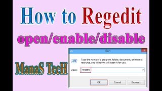 How to runopenenabledisable Regedit  gpeditmsc [upl. by Silberman387]