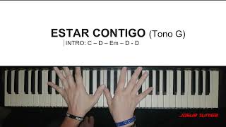 Estar contigo  Job Gonzales  Tutorial Piano [upl. by Eilatan]