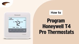 How to Program Honeywell T4 Pro thermostats [upl. by Ethben]