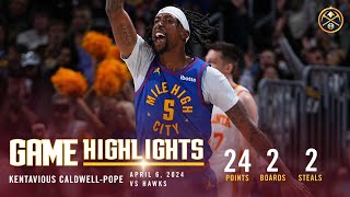 Kentavious CaldwellPope Full Game Highlights vs Hawks 🎥 [upl. by Ramma]