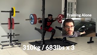 The Build Day 12  Garage Gym  683lbs x 3 Squat [upl. by Ainiger]