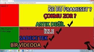 HTML  Frameset Detaylı Konu Anlatım Örnekli [upl. by Nallij]