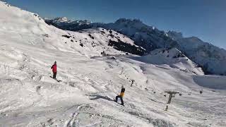 Swiss Wall  used as a ski lesson behind instructor [upl. by Toshiko]