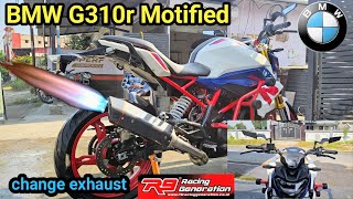 BMW G310r exhaust change BMW g310r motified  BMW g310r exhaust motified [upl. by Tania]