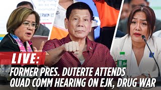 LIVE House resumes quad comm hearing on EJK Duterte drug war  November 13 [upl. by Yraunaj]