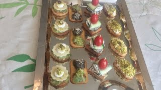 Easy Party Canapes  Canapés salés  مقبلات لذيذة وسريعة التحضير للمناسبات [upl. by Kellen]