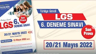 2021 Mayıs 2022 Özdebir LGS Deneme 6 Cevap Anahtarı Ne Zaman ve Yorumlar  ÖZDEBİR LGS SON PROVA [upl. by Alvie207]