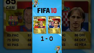 Iniesta vs Modric FIFA Evolution [upl. by Goldshlag51]