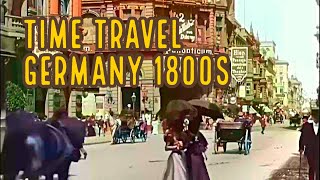 INSANE Berlin 1800s Colorized Film Frederick Street Germany [upl. by Ydurt133]