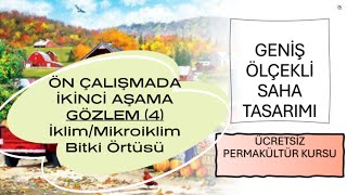 🪴ÜCRETSİZ PERMAKÜLTÜR DERSİ 40  Geniş Ölçekli Saha Tasarımı Gözlem 4 İklimMikroiklim Bitkiler [upl. by Onitnas529]