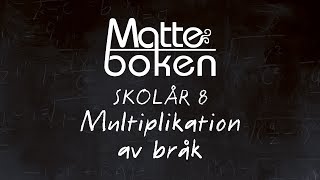 Multiplikation av bråk  Skolår 8 [upl. by Aikan]