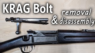 Krag Jorgensen Bolt Removal amp Disassembly [upl. by Aelgna]