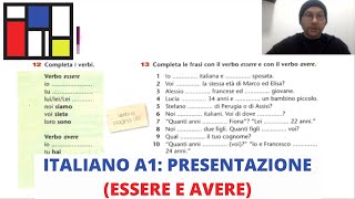 Italiano A1 Presentazione essere e avere [upl. by Dorcus]