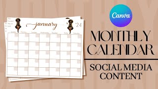 How To Design a Calendar in Canva [upl. by Eisnyl]