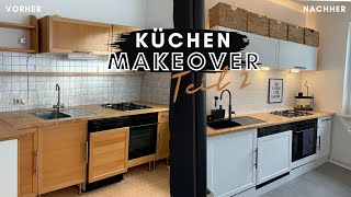 DIY KÜCHEN MAKEOVER TEIL 2  alte Küche neu Ansprühen und Dekorieren  Kleinstadtcoco [upl. by Rodd]