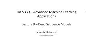 Deep Sequence Models [upl. by Anilak]