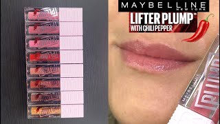 Maybelline Lifter PLUMP Glosses 🌶️ SWATCHES amp REVIEW [upl. by Burta]