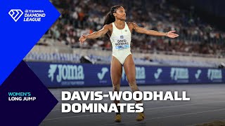 Tara DavisWoodhall grabs first ever WDL win in Rome long jump  Wanda Diamond League 2024 [upl. by Oakman]