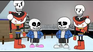 Sans y Papyrus VS EL FANON  Fandub Latino [upl. by Inerney]