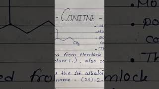 Coniine msc chemistry  Alkaloids  MSc chemistry [upl. by Trainor522]