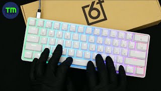 4K ASMR GK61 Mechanical Gaming Keyboard Gateron Optical Yellow by HK Gaming [upl. by Milzie]