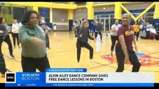 Alvin Ailey dancers give free lessons to community before Boston shows [upl. by Airekat]