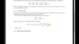 Lab111 Advection Equation [upl. by Eatnhoj]