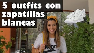 5 Outfits con zapatillas blancas [upl. by Hirsh]