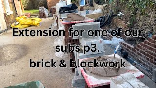 Extension for one of our subs pt3 brick and blockwork bricklayer bricklaying construction [upl. by Acquah]