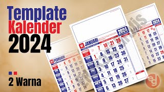 Template Kalender 2024  Format ke2  Free CDR CorelDraw File edukasigrafis [upl. by Ailenroc]