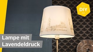 DIY Lampenschirm mit Lavendeldruck verschönern  Roombeez – powered by OTTO [upl. by Trudnak]